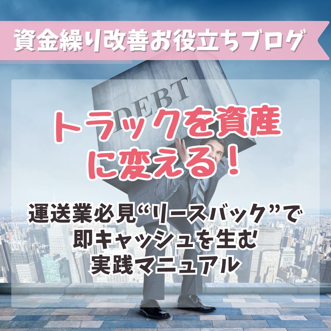 トラックを資産に変える！運送業必見“リースバック”で即キャッシュを生む実践マニュアル